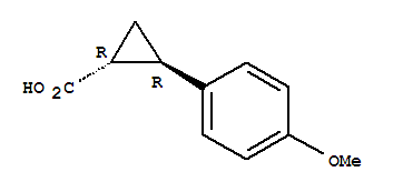 Cyclopropanecarboxylic acid,2-(4-methoxyphenyl)-,(1r,2r)-rel-Structure,34919-28-3Structure Cyclopropanecarboxylic acid,2-(4-methoxyphenyl)-,(1r,2r)-rel- Structure,34919-28-3Structure