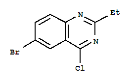 Quinazoline,6-bromo-4-chloro-2-ethyl-Structure,351426-07-8Structure Quinazoline,6-bromo-4-chloro-2-ethyl- Structure,351426-07-8Structure