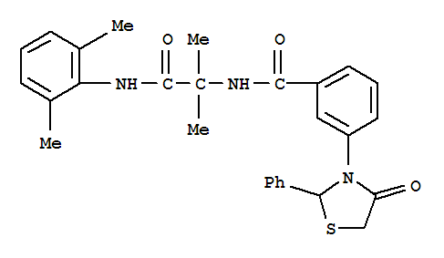 Benzamide,n-[2-[(2,6-dimethylphenyl)amino]-1,1-dimethyl-2-oxoethyl ]-3-(4-oxo-2-phenyl-3-thiazolidinyl)-(9ci) Structure,353507-09-2Structure