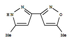 (9Ci)-5-甲基-3-(5-甲基-1H-吡唑-3-基)-異噁唑結(jié)構(gòu)式_35592-90-6結(jié)構(gòu)式