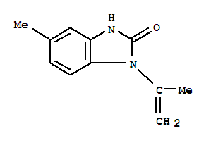 (9ci)-1,3-二氫-5-甲基-1-(1-甲基乙烯)-2H-苯并咪唑-2-酮結(jié)構(gòu)式_36743-70-1結(jié)構(gòu)式