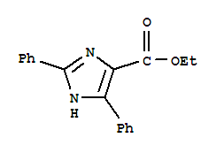 2,4-Diphenyl-1h-imidazole-5-carboxylic acid ethyl esterStructure,37009-52-2Structure 2,4-Diphenyl-1h-imidazole-5-carboxylic acid ethyl ester Structure,37009-52-2Structure