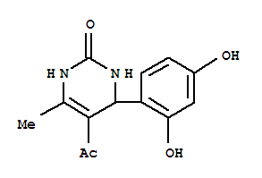 (9Ci)-5-乙?；?4-(2,4-二羥基苯基)-3,4-二氫-6-甲基-2(1H)-嘧啶酮結構式_380654-24-0結構式