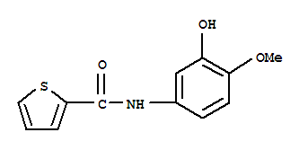 2-Thiophenecarboxamide,n-(3-hydroxy-4-methoxyphenyl)-(9ci)Structure,404366-39-8Structure 2-Thiophenecarboxamide,n-(3-hydroxy-4-methoxyphenyl)-(9ci) Structure,404366-39-8Structure
