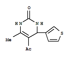 (9ci)-5-乙酰基-3,4-二氫-6-甲基-4-(3-噻吩)-2(1H)-嘧啶酮結(jié)構(gòu)式_423153-18-8結(jié)構(gòu)式