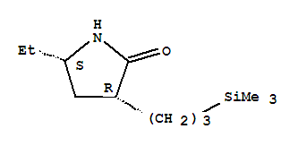 (3r,5s)-rel-(9ci)-5-乙基-3-[3-(三甲基甲硅烷基)丙基]-2-吡咯烷酮結(jié)構(gòu)式_437755-09-4結(jié)構(gòu)式