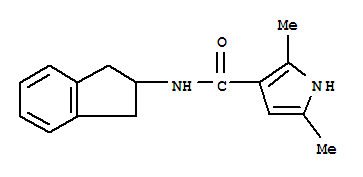 (9ci)-n-(2,3-二氫-1H-茚-2-基)-2,5-二甲基-1H-吡咯-3-羧酰胺結(jié)構(gòu)式_450351-84-5結(jié)構(gòu)式