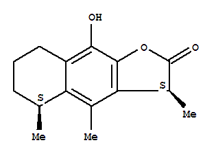 (3S)-5,6,7,8-四氫-9-羥基-3,4,5β-三甲基萘并[2,3-b]呋喃-2(3h)-酮結(jié)構(gòu)式_58879-96-2結(jié)構(gòu)式