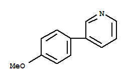 Pyridine, 3-(4-methoxyphenyl)-Structure,5958-02-1Structure Pyridine, 3-(4-methoxyphenyl)- Structure,5958-02-1Structure