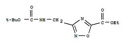 3-[[[(1,1-二甲基乙氧基)羰基]氨基]甲基]-1,2,4-噁二唑-5-羧酸乙酯結(jié)構(gòu)式_612511-76-9結(jié)構(gòu)式
