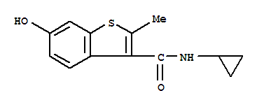 (9ci)-n-環(huán)丙基-6-羥基-2-甲基-苯并[b]噻吩-3-羧酰胺結構式_638216-97-4結構式