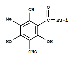 2,4,6-Trihydroxy-3-(1-oxo-3-methylbutyl)-5-methylbenzaldehydeStructure,63861-11-0Structure 2,4,6-Trihydroxy-3-(1-oxo-3-methylbutyl)-5-methylbenzaldehyde Structure,63861-11-0Structure
