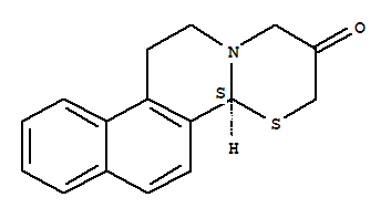 (S)-4,11-二氫-1H,12H-苯并(f)(1,3)噻嗪并(2,3-a)異喹啉-2(3H)-酮結(jié)構(gòu)式_64059-71-8結(jié)構(gòu)式