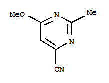 4-Pyrimidinecarbonitrile, 6-methoxy-2-methyl-(9ci)Structure,64571-37-5Structure 4-Pyrimidinecarbonitrile, 6-methoxy-2-methyl-(9ci) Structure,64571-37-5Structure