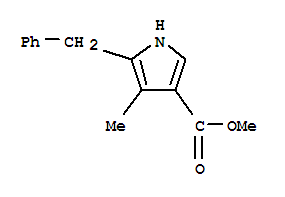 1H-pyrrole-3-carboxylicacid,4-methyl-5-(phenylmethyl)-,methylester(9ci) Structure,65185-09-3Structure