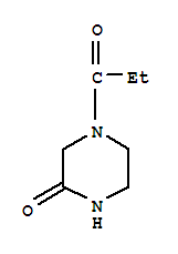 Piperazinone, 4-(1-oxopropyl)-(9ci)Structure,65493-55-2Structure Piperazinone, 4-(1-oxopropyl)-(9ci) Structure,65493-55-2Structure