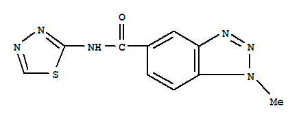 (9ci)-1-甲基-n-1,3,4-噻二唑-2-基-1H-苯并噻唑-5-羧酰胺結(jié)構(gòu)式_700852-28-4結(jié)構(gòu)式