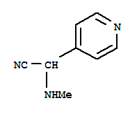 4-Pyridineacetonitrile,alpha-(methylamino)-(9ci)Structure,703394-51-8Structure 4-Pyridineacetonitrile,alpha-(methylamino)-(9ci) Structure,703394-51-8Structure