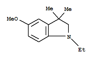 (9ci)-1-乙基-2,3-二氫-5-甲氧基-3,3-二甲基-1H-吲哚結(jié)構(gòu)式_703398-93-0結(jié)構(gòu)式