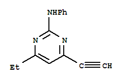 2-Pyrimidinamine,4-ethyl-6-ethynyl-n-phenyl-(9ci)Structure,704890-07-3Structure 2-Pyrimidinamine,4-ethyl-6-ethynyl-n-phenyl-(9ci) Structure,704890-07-3Structure