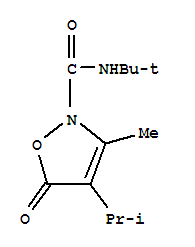  n-(1,1-二甲基乙基)-3-甲基-4-(1-甲基乙基)-5-氧代-2(5H)-異噁唑羧酰胺結(jié)構(gòu)式_706803-54-5結(jié)構(gòu)式