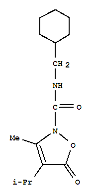  n-(環(huán)己基甲基)-3-甲基-4-(1-甲基乙基)-5-氧代-2(5H)-異噁唑羧酰胺結(jié)構(gòu)式_706803-60-3結(jié)構(gòu)式