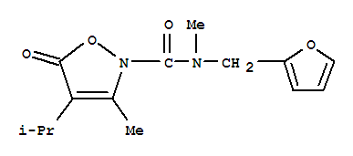  n-(2-呋喃甲基)-n,3-二甲基-4-(1-甲基乙基)-5-氧代-2(5H)-異噁唑羧酰胺結(jié)構(gòu)式_706803-74-9結(jié)構(gòu)式