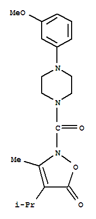 (9ci)-1-(3-甲氧基苯基)-4-[[3-甲基-4-(1-甲基乙基)-5-氧代-2(5h)-異噁唑基]羰基]-哌嗪結(jié)構(gòu)式_706804-23-1結(jié)構(gòu)式