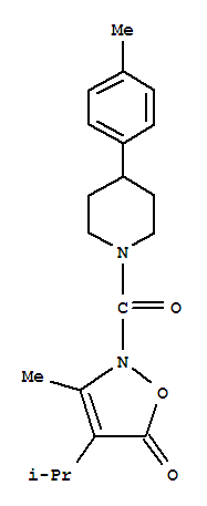(9ci)-1-[[3-甲基-4-(1-甲基乙基)-5-氧代-2(5h)-異噁唑基]羰基]-4-(4-甲基苯基)-哌啶結(jié)構(gòu)式_706804-81-1結(jié)構(gòu)式