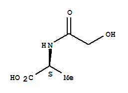 L-alanine, n-(hydroxyacetyl)-(9ci) Structure,71236-04-9Structure