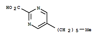 2-Pyrimidinecarboxylic acid, 5-hexyl-(9ci)Structure,72790-11-5Structure 2-Pyrimidinecarboxylic acid, 5-hexyl-(9ci) Structure,72790-11-5Structure