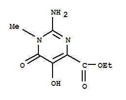 4-Pyrimidinecarboxylic acid, 2-amino-1,6-dihydro-5-hydroxy-1-methyl-6-oxo-, ethyl ester (9ci)Structure,729608-50-8Structure 4-Pyrimidinecarboxylic acid, 2-amino-1,6-dihydro-5-hydroxy-1-methyl-6-oxo-, ethyl ester (9ci) Structure,729608-50-8Structure