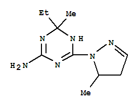 (9ci)-6-(4,5-二氫-5-甲基-1H-吡唑-1-基)-4-乙基-1,4-二氫-4-甲基-1,3,5-噻嗪-2-胺結(jié)構(gòu)式_731753-52-9結(jié)構(gòu)式