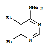 4-Pyrimidinamine,5-ethyl-n,n-dimethyl-6-phenyl-(9ci)Structure,744963-42-6Structure 4-Pyrimidinamine,5-ethyl-n,n-dimethyl-6-phenyl-(9ci) Structure,744963-42-6Structure