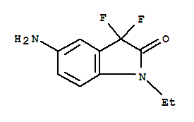 (9ci)-5-氨基-1-乙基-3,3-二氟-1,3-二氫-2H-吲哚-2-酮結(jié)構(gòu)式_748808-09-5結(jié)構(gòu)式