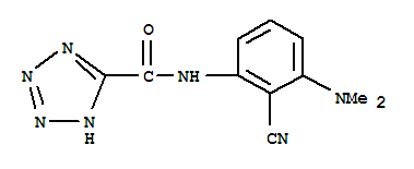 (9ci)-n-[2-氰基-3-(二甲基氨基)苯基]-1H-四唑-5-羧酰胺結(jié)構(gòu)式_751432-30-1結(jié)構(gòu)式