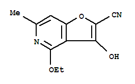 (9ci)-4-乙氧基-3-羥基-6-甲基-呋喃并[3,2-c]吡啶-2-甲腈結構式_754926-10-8結構式
