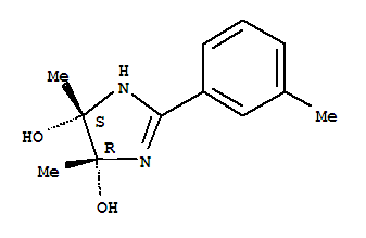 順式-(9ci)-4,5-二氫-4,5-二甲基-2-(3-甲基苯基)-1H-咪唑-4,5-二醇結(jié)構(gòu)式_756766-48-0結(jié)構(gòu)式