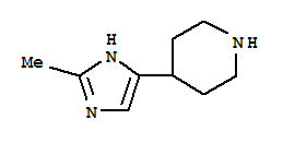 Piperidine, 4-(2-methyl-1h-imidazol-4-yl)-(9ci)Structure,757159-24-3Structure Piperidine, 4-(2-methyl-1h-imidazol-4-yl)-(9ci) Structure,757159-24-3Structure