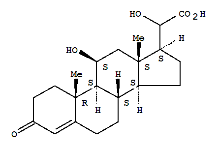 20-二氫-皮質(zhì)酮21-羧酸結(jié)構(gòu)式_75879-79-7結(jié)構(gòu)式