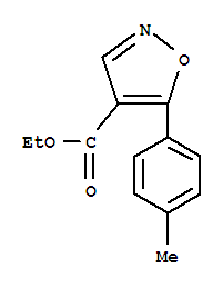 4-Isoxazolecarboxylicacid,5-(4-methylphenyl)-,ethylester(9ci)Structure,76344-84-8Structure 4-Isoxazolecarboxylicacid,5-(4-methylphenyl)-,ethylester(9ci) Structure,76344-84-8Structure