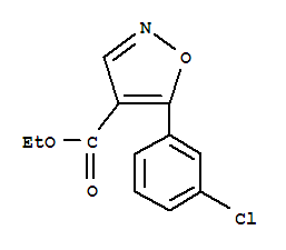 4-Isoxazolecarboxylicacid,5-(3-chlorophenyl)-,ethylester(9ci)Structure,76344-85-9Structure 4-Isoxazolecarboxylicacid,5-(3-chlorophenyl)-,ethylester(9ci) Structure,76344-85-9Structure