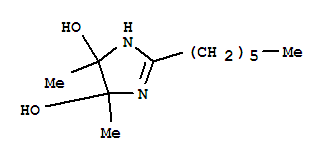 (9ci)-2-己基-4,5-二氫-4,5-二甲基-1H-咪唑-4,5-二醇結(jié)構(gòu)式_765218-49-3結(jié)構(gòu)式