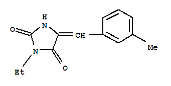 (9ci)-3-乙基-5-[(3-甲基苯基)亞甲基]-2,4-咪唑啉二酮結(jié)構(gòu)式_767293-86-7結(jié)構(gòu)式