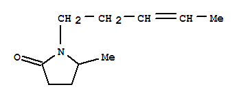 2-Pyrrolidinone,5-methyl-1-(3-pentenyl)-(9ci)Structure,769161-65-1Structure 2-Pyrrolidinone,5-methyl-1-(3-pentenyl)-(9ci) Structure,769161-65-1Structure