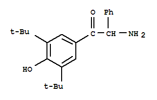 2-氨基-1-[3,5-雙(1,1-二甲基乙基)-4-羥基苯基]-2-苯基-乙酮結(jié)構(gòu)式_771429-99-3結(jié)構(gòu)式