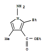 1H-pyrrole-3-carboxylicacid,1-amino-2-ethyl-4-methyl-,ethylester(9ci) Structure,77588-66-0Structure