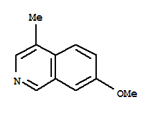 Isoquinoline, 7-methoxy-4-methyl-(9ci)Structure,78234-24-9Structure Isoquinoline, 7-methoxy-4-methyl-(9ci) Structure,78234-24-9Structure
