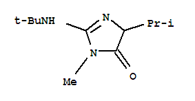 (9ci)-2-[(1,1-二甲基乙基)氨基]-3,5-二氫-3-甲基-5-(1-甲基乙基)-4H-咪唑-4-酮結(jié)構(gòu)式_787541-53-1結(jié)構(gòu)式