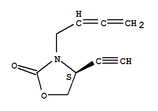 (4s)-(9ci)-3-(2,3-丁二烯基)-4-乙炔-2-噁唑烷酮結(jié)構(gòu)式_792950-36-8結(jié)構(gòu)式